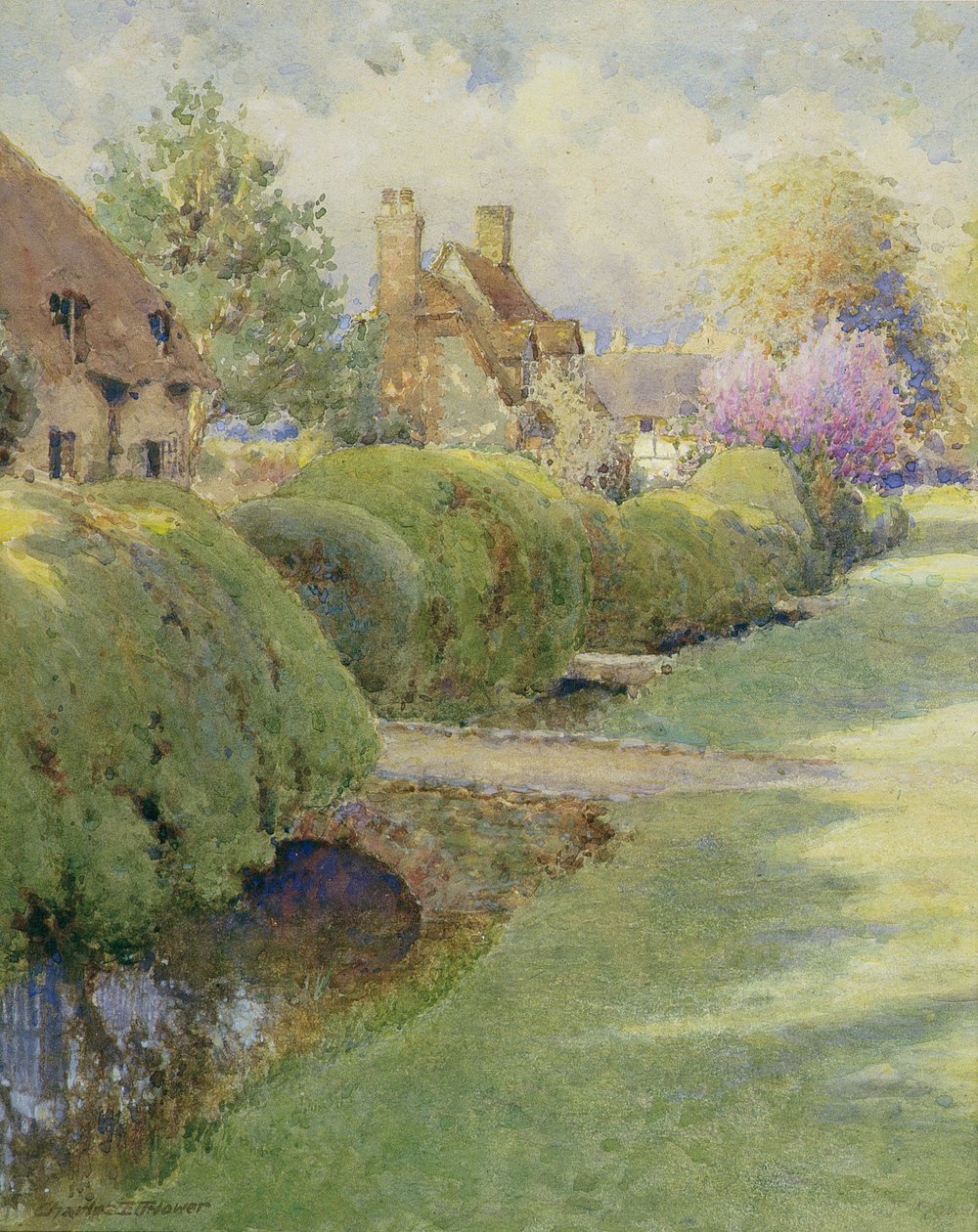The Box Hedge，Warborough，Oxon 作者 查尔斯·埃德温·弗洛尔