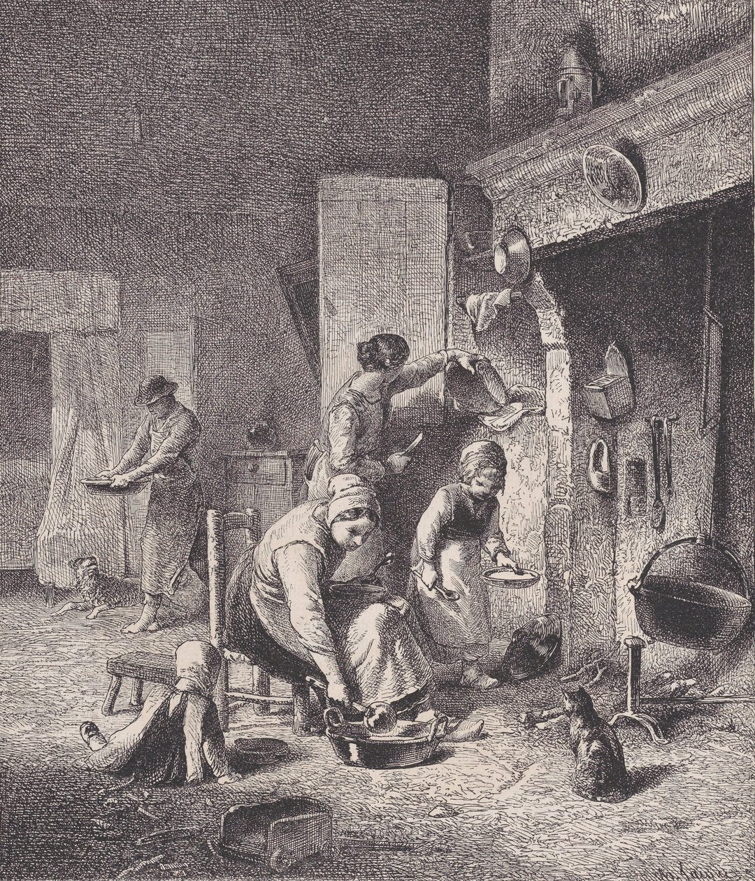 Gruel，来自Le Magasin Pittoresque，约1852年。 作者 查尔斯·埃米尔·雅克