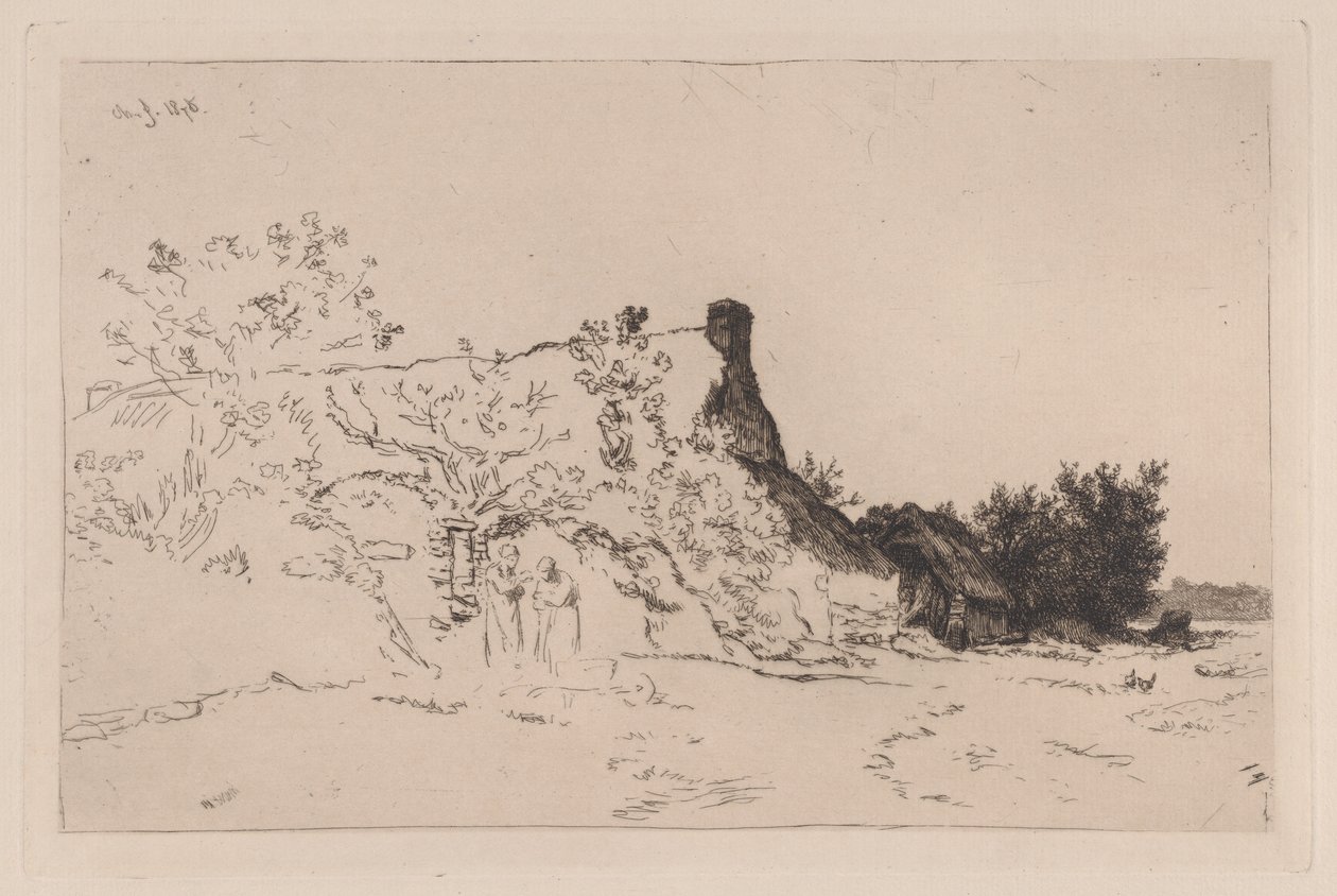La Grande Chaumière Kercassier, 1875. 作者 查尔斯·埃米尔·雅克