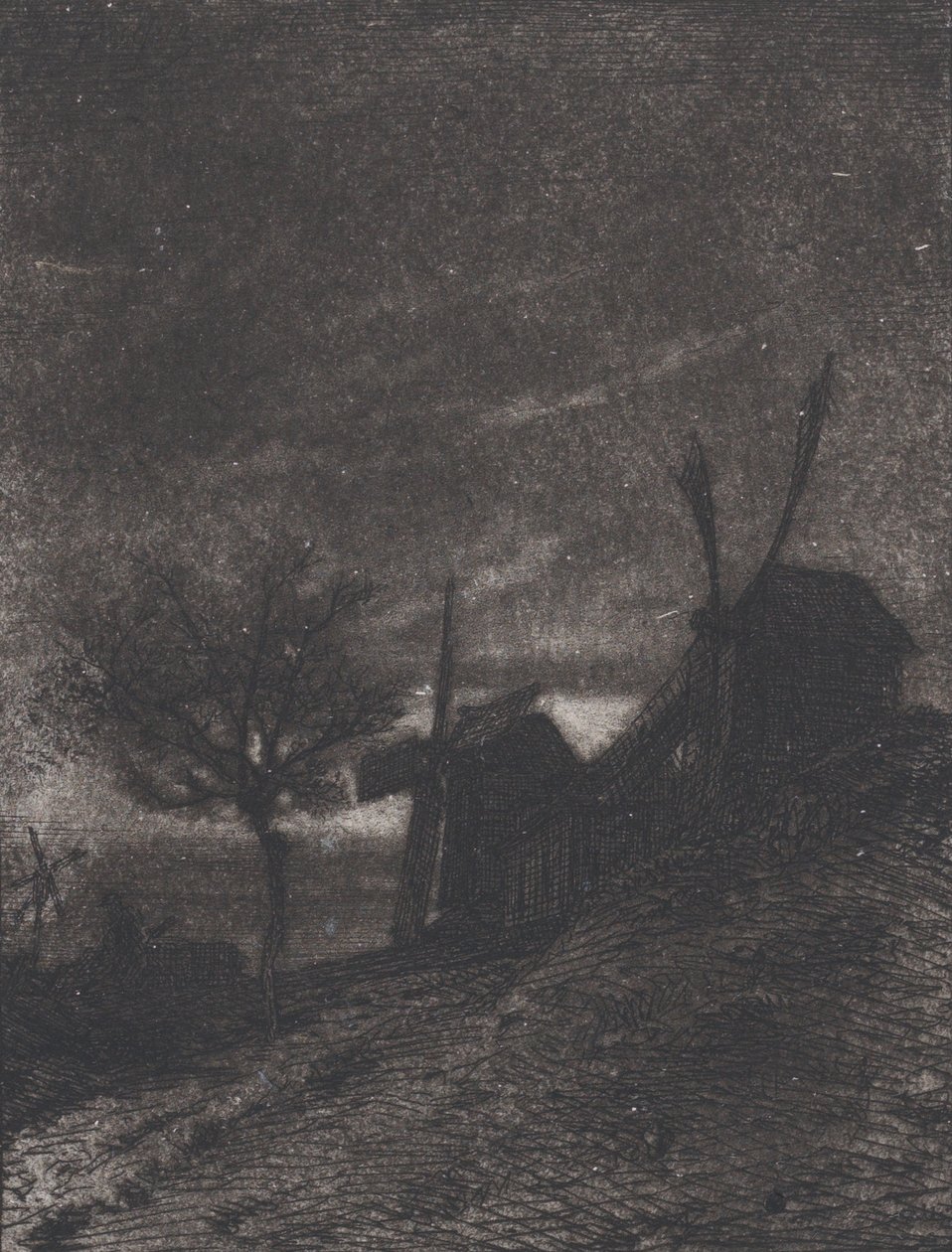 米尔斯在蒙马特，1846年。 作者 查尔斯·埃米尔·雅克