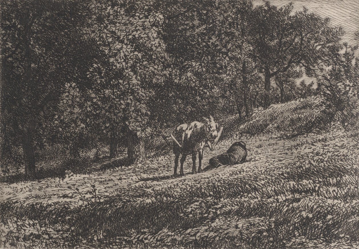 果园，1865年。 作者 查尔斯·埃米尔·雅克