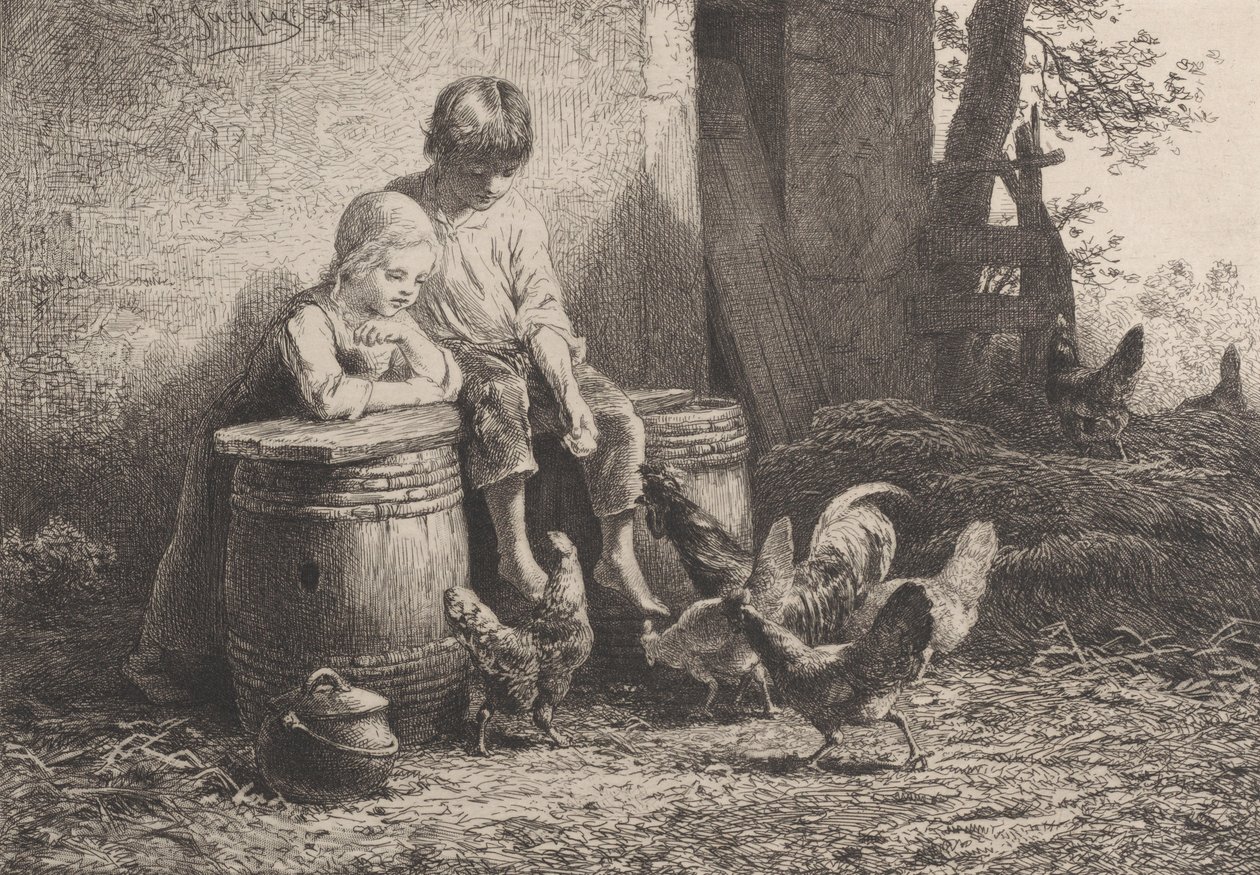 小的，小的，1864年。 作者 查尔斯·埃米尔·雅克