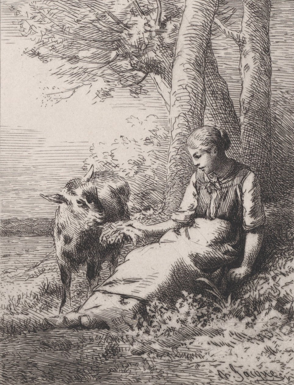 A Friendship, 1867. 作者 查尔斯·埃米尔·雅克