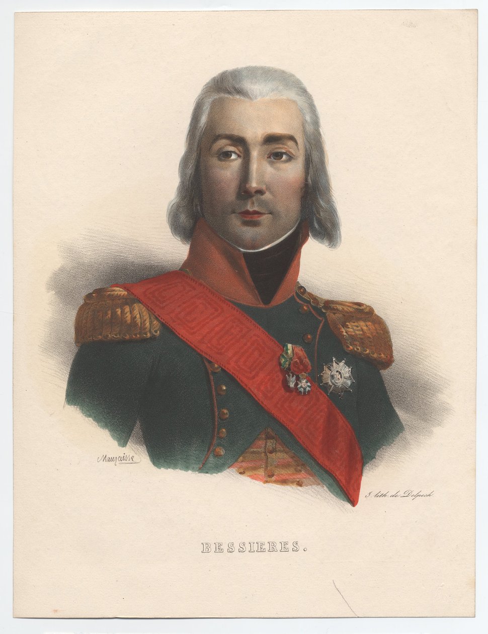 让·巴蒂斯特·贝西埃雷斯肖像1768-1813，法国元帅，1835年 作者 查尔斯·埃米尔·莫拉伊塞