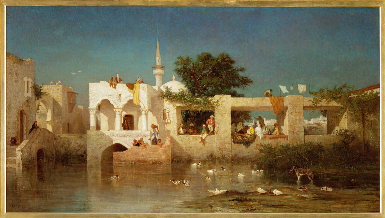 阿达利亚的咖啡馆（布面油画） 作者 