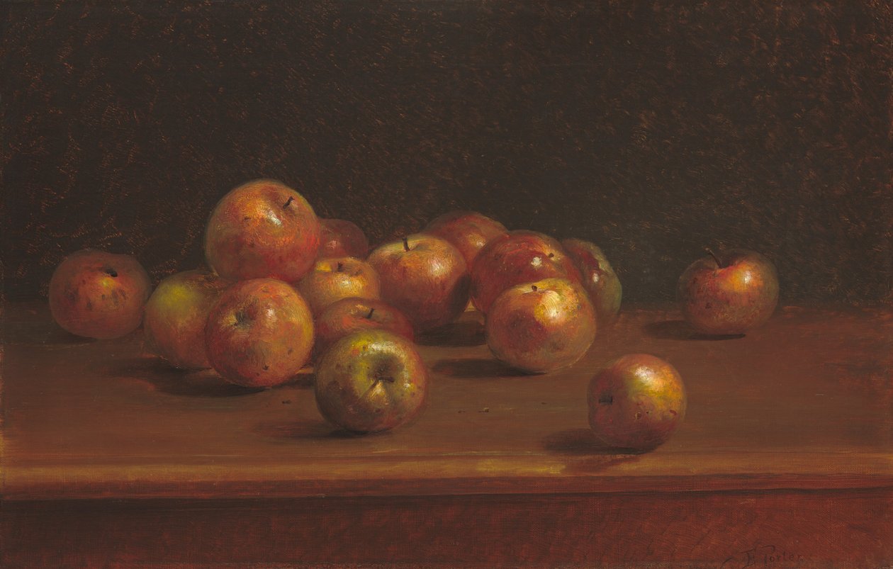 苹果的静物，1886年。 作者 查尔斯·伊森·波特