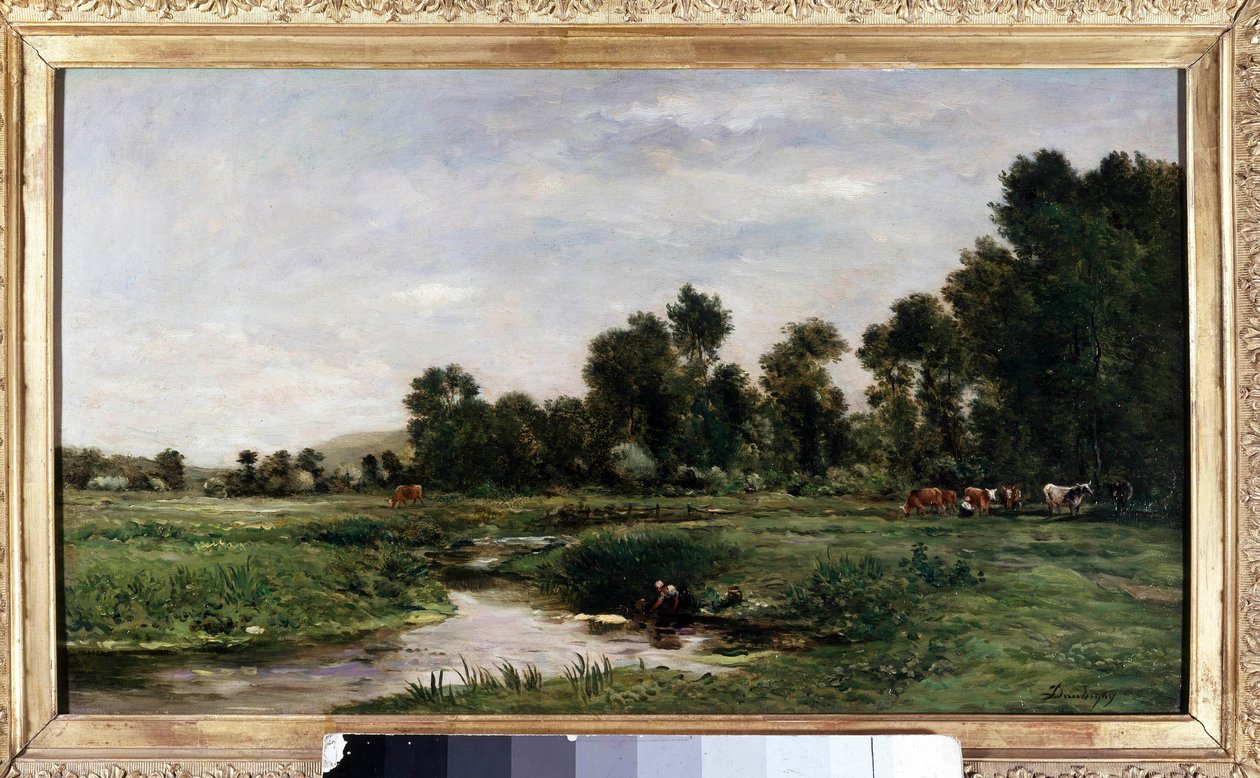 La vallee de l“ Charles Francois Daubigny的绘画作品 作者 查尔斯·弗朗索瓦·杜比尼