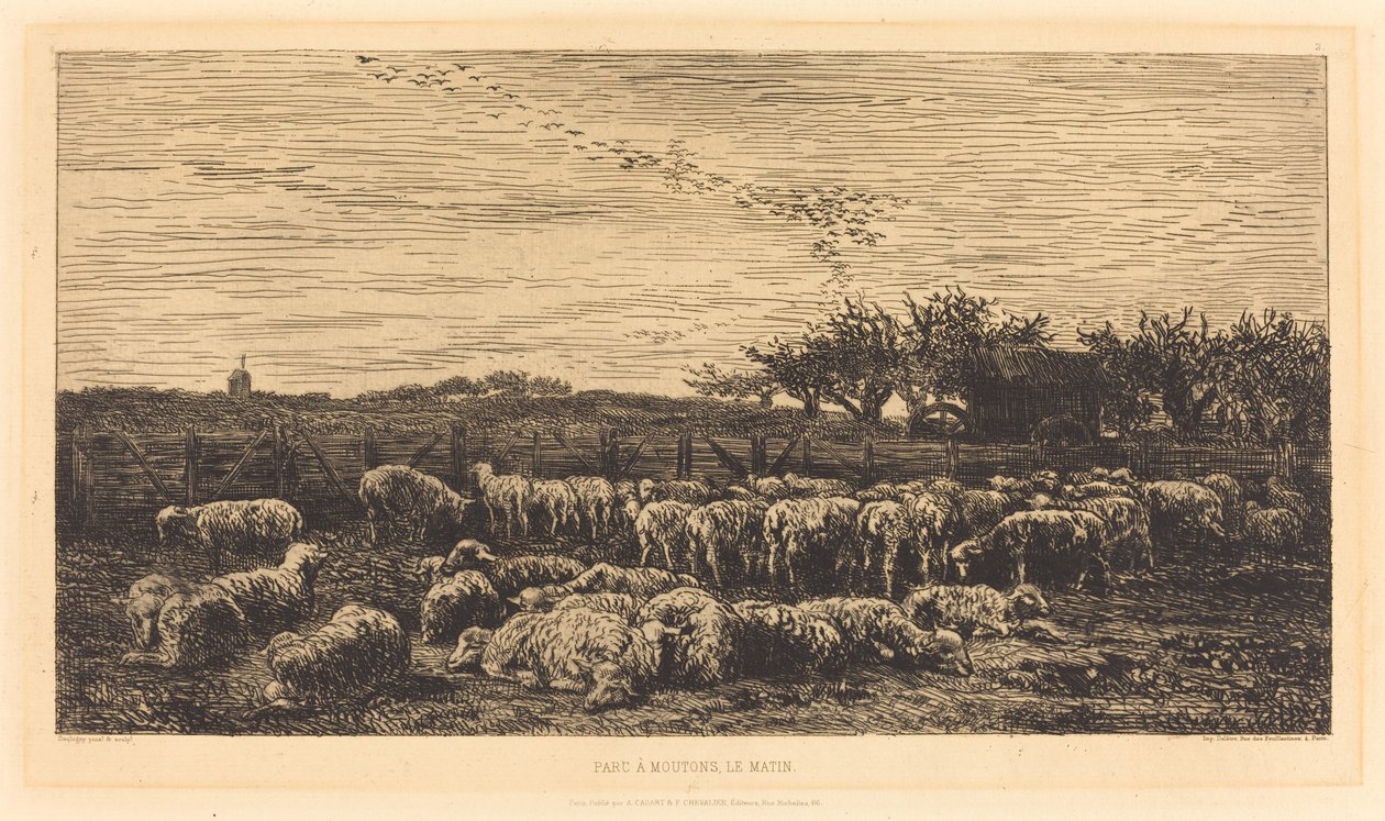 大羊圈(Le Grand parc a moutons) 作者 查尔斯·弗朗索瓦·杜比尼