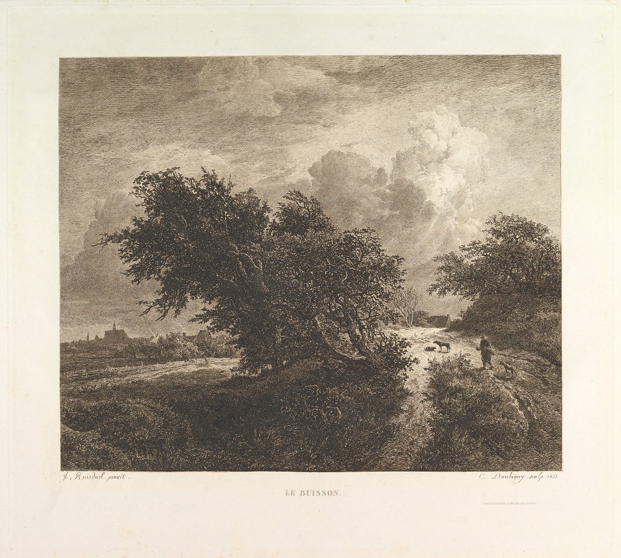 Le Buisson, 1855. 作者 查尔斯·弗朗索瓦·杜比尼