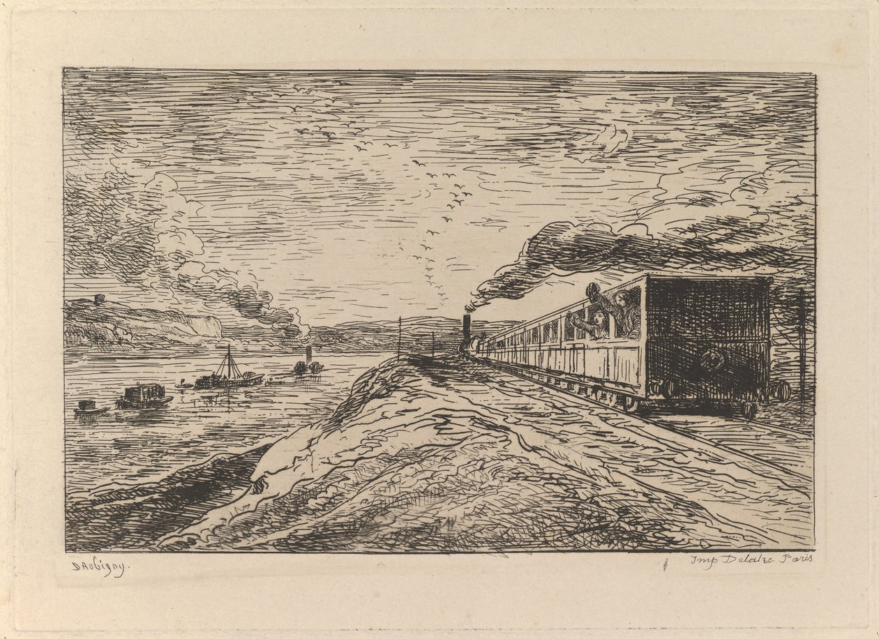 LeDépartLe Retour，1861年来自Le Voyage en bateau。 作者 查尔斯·弗朗索瓦·杜比尼