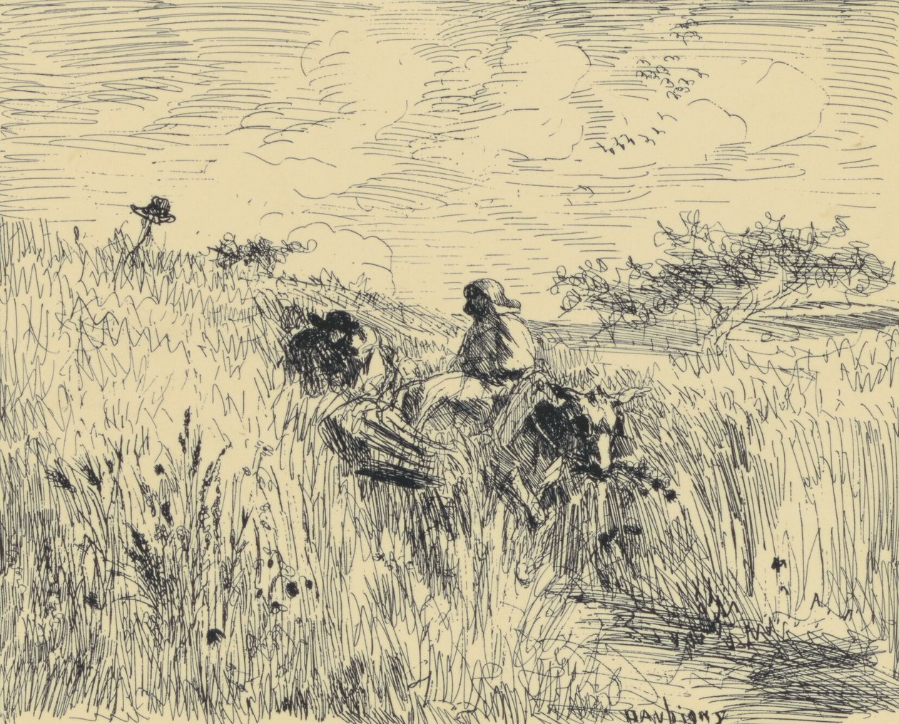 Sentier Dans Les Blés 作者 查尔斯·弗朗索瓦·杜比尼