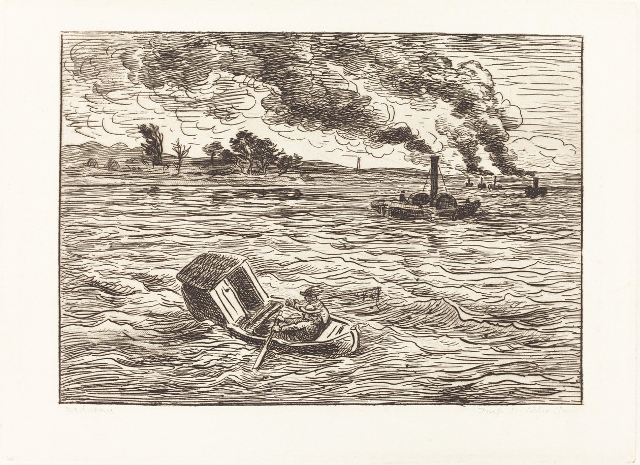 蒸汽船(Les Bateaux a vapeur) 作者 查尔斯·弗朗索瓦·杜比尼