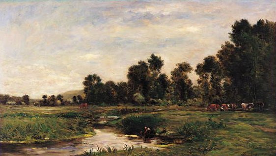 Arques Valley，Seine-Maritime 作者 查尔斯·弗朗索瓦·杜比尼
