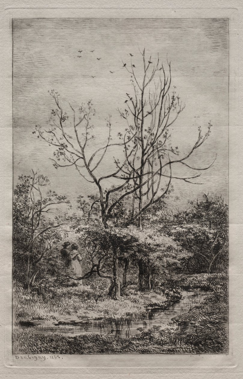果园，1868年。 作者 查尔斯·弗朗索瓦·杜比尼