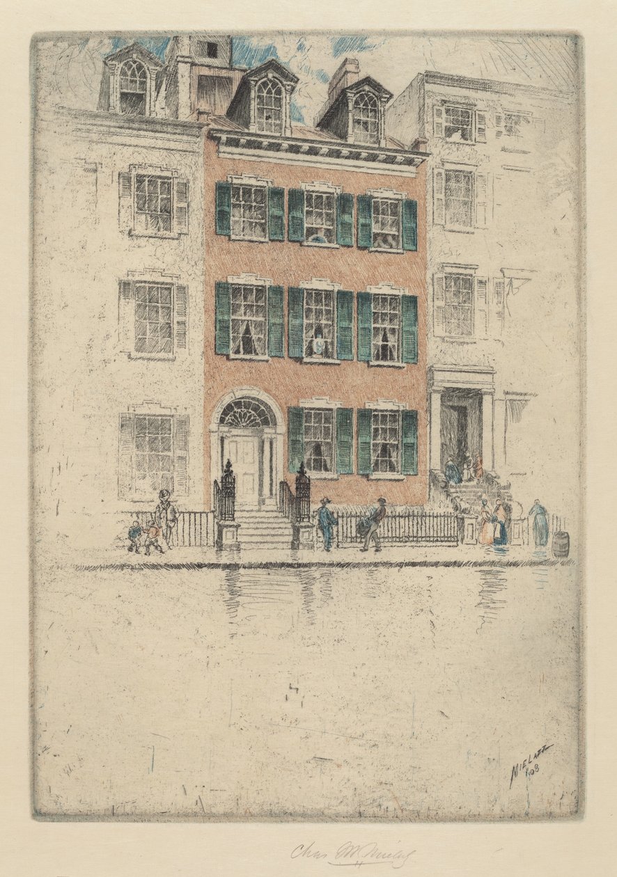 爱立信的房子，海滩街，1908年。 作者 查尔斯·弗雷德里克·威廉·梅拉茨