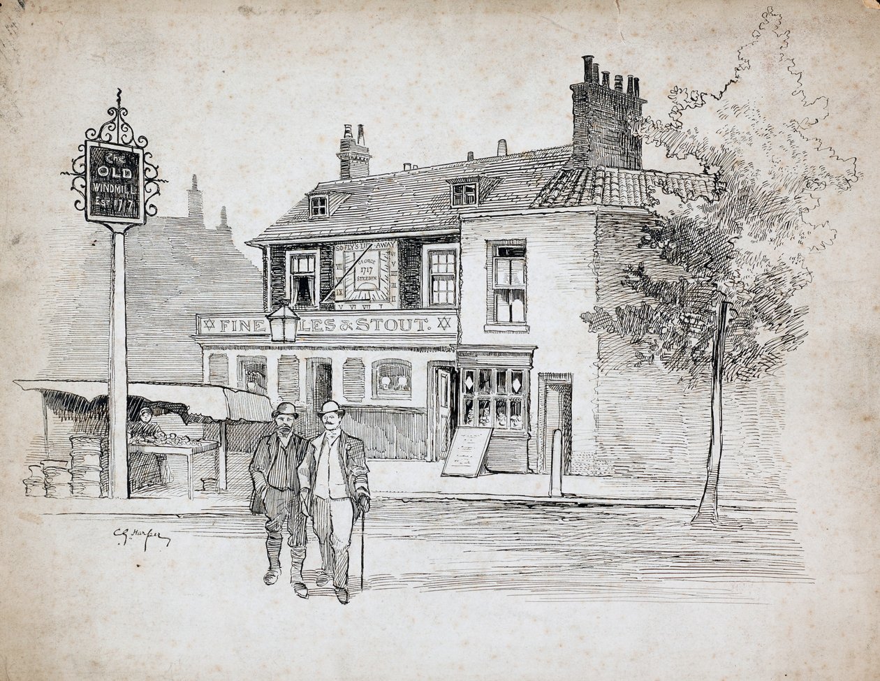 老风车公馆，214-214 Chiswick High Road, Turnham Green, London, 1892-1933。    作者 查尔斯·乔治·哈珀