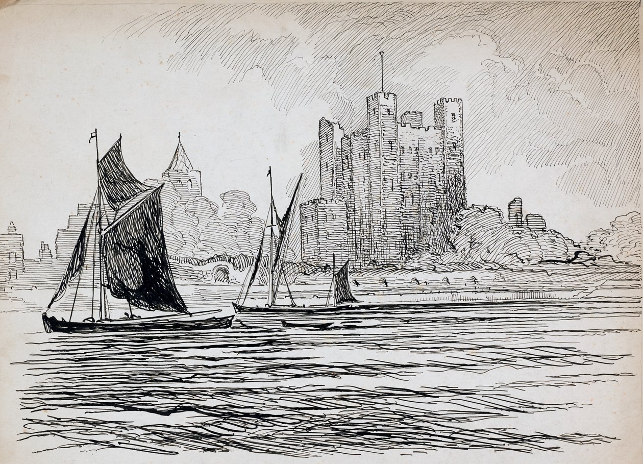 罗切斯特城堡，肯特郡，1892-1933年 作者 查尔斯·乔治·哈珀
