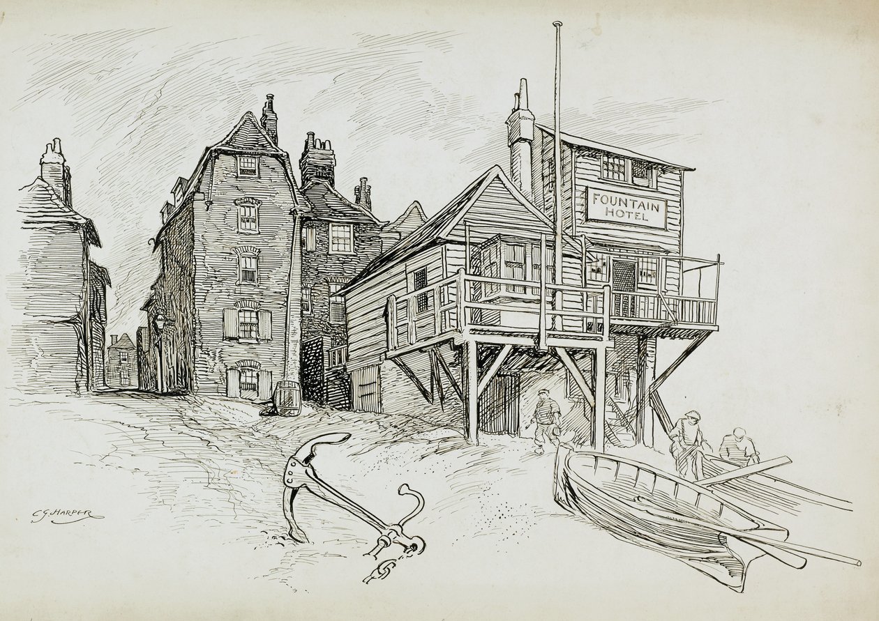 喷泉酒店，肯特郡迪尔，1892-1933年 作者 查尔斯·乔治·哈珀