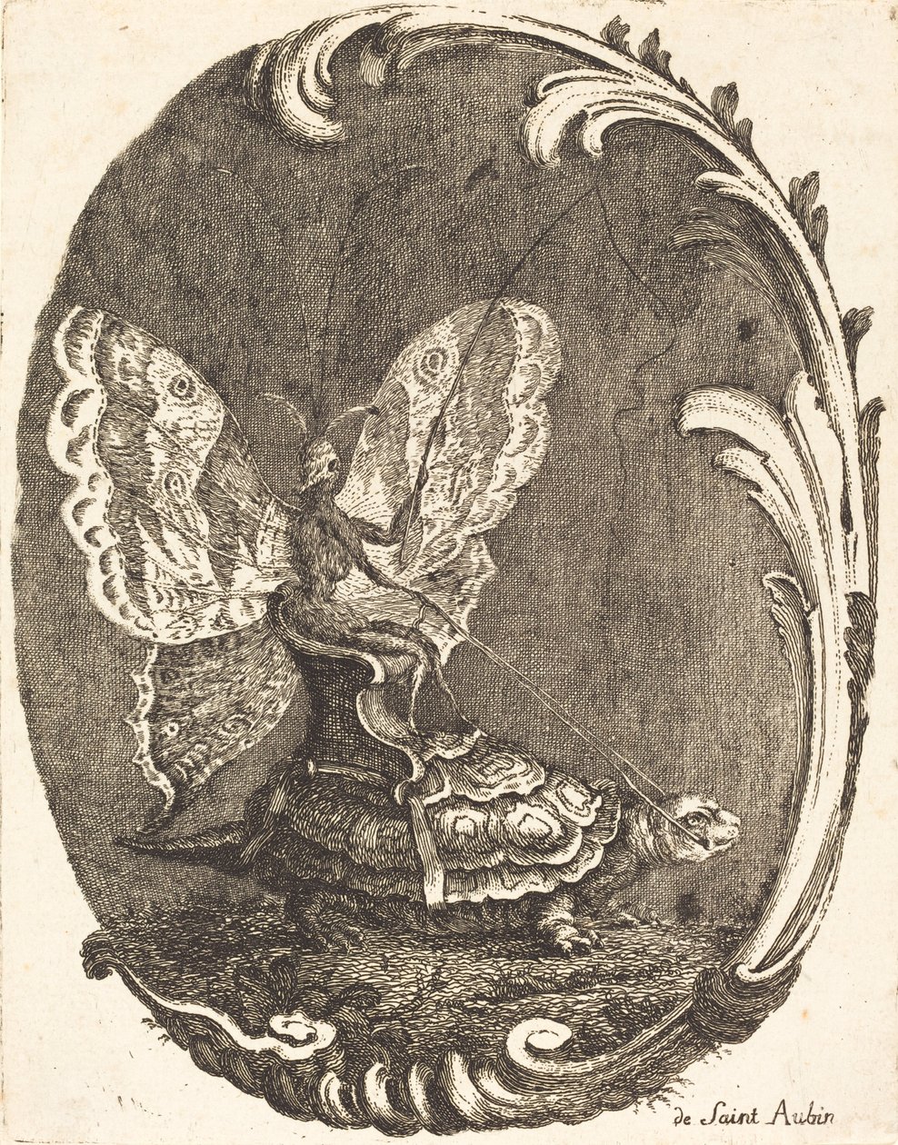 蝴蝶和乌龟》(Le Papillon et la Tortue) 作者 查尔斯·日尔曼·德·圣奥宾