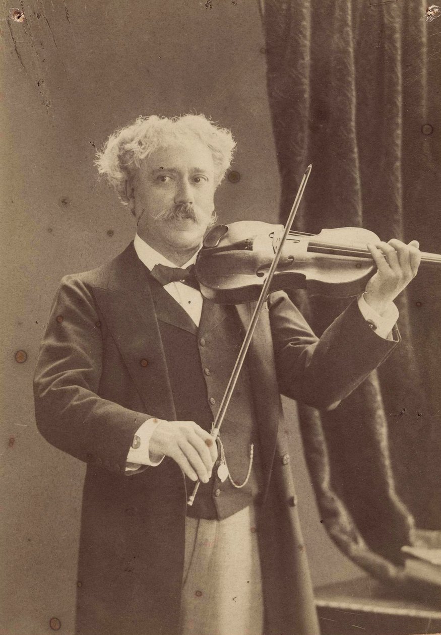 小提琴家和作曲家帕布罗-德-萨拉萨特的肖像，1844-1908年，约1890年。 作者 查尔斯·格舍尔