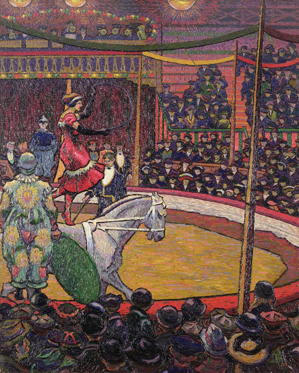 马戏团》，约 1913 年（布面油画） 作者 查尔斯·金纳