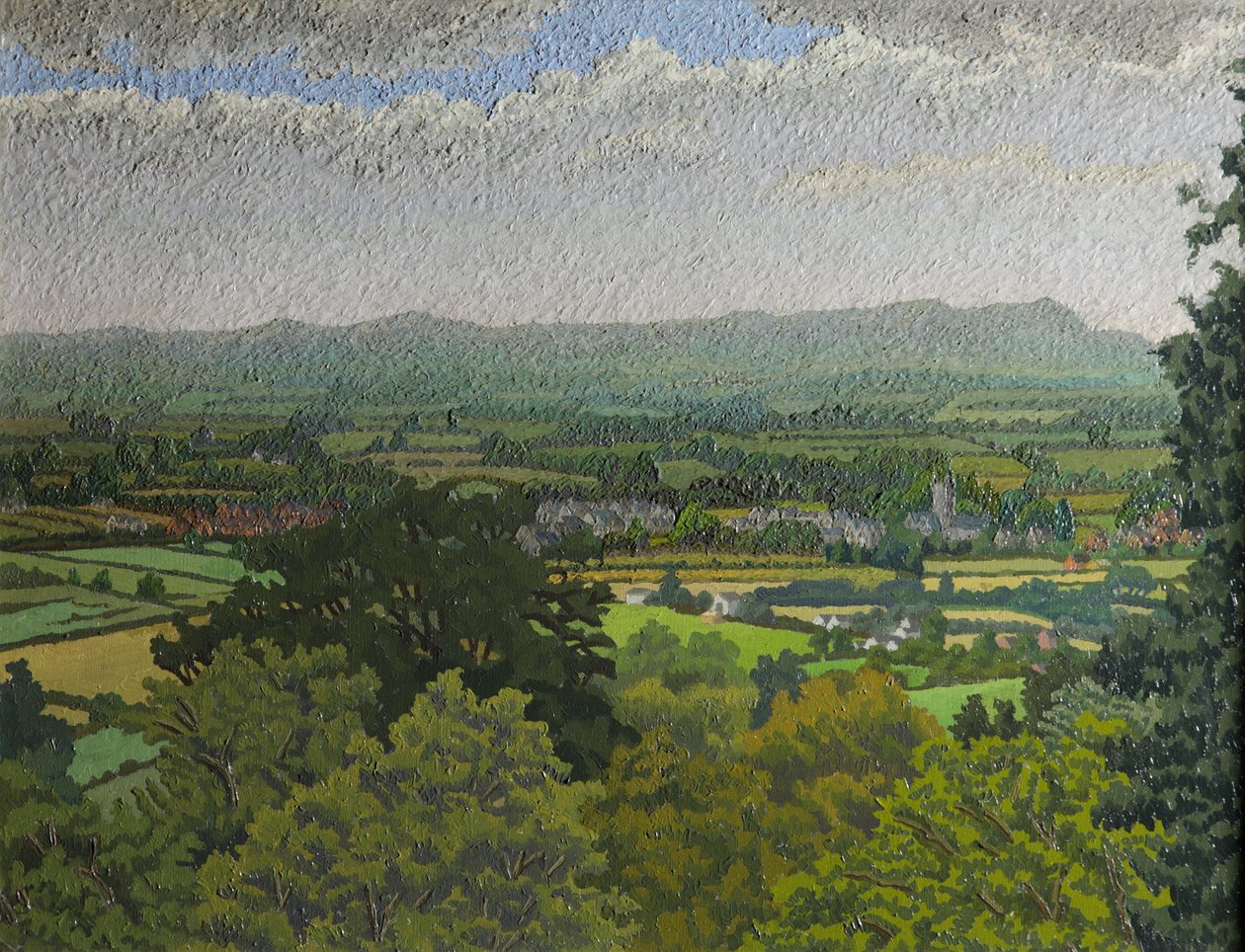 伍斯特郡莫尔文山（布面油画） 作者 查尔斯·金纳