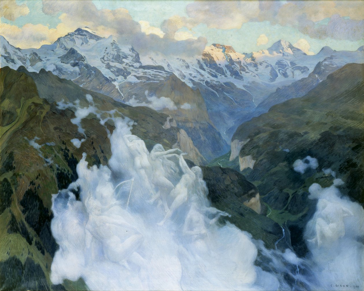 劳特布龙嫩山谷的云彩，1901年。 作者 查尔斯·吉伦