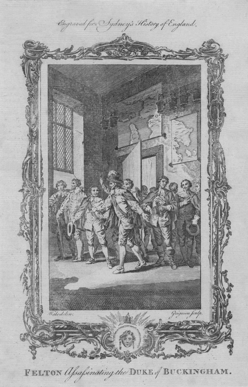 费尔顿（Felton）于1773年暗杀白金汉公爵。 作者 查尔斯·格里尼翁
