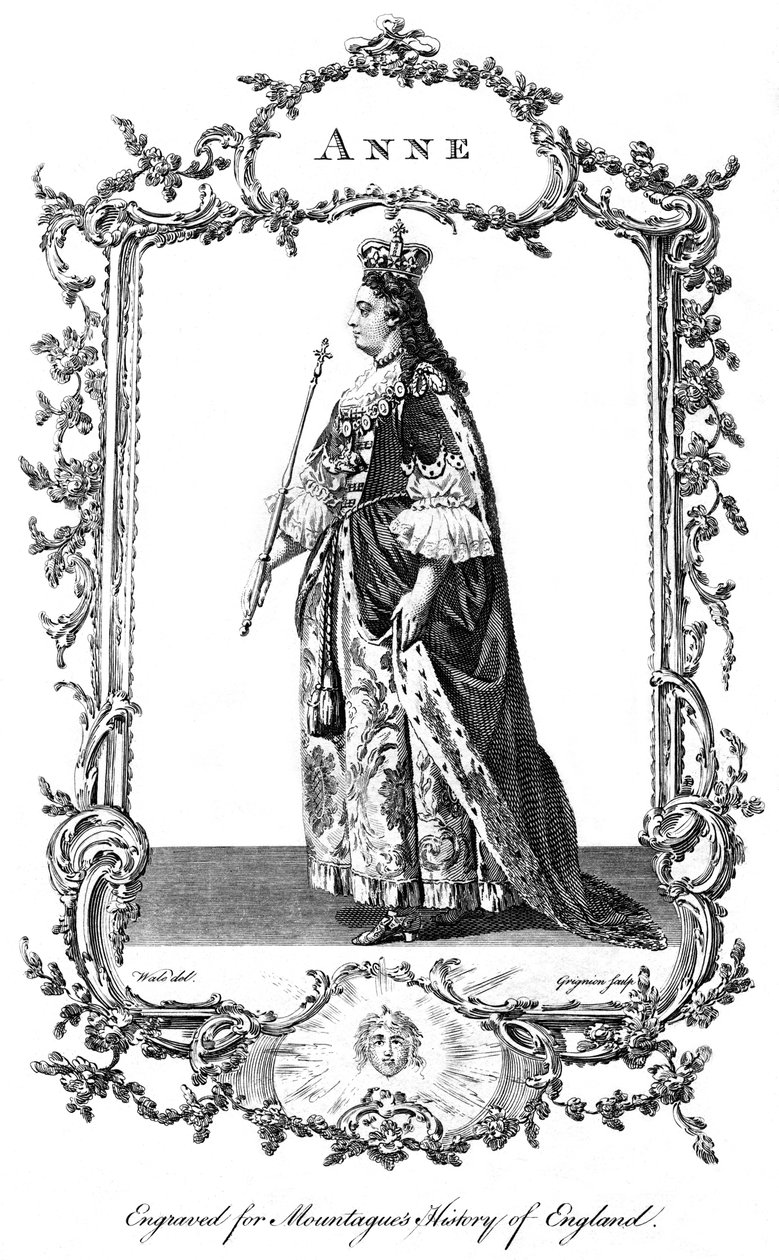 安妮女王（Queen Anne）1665-1714。 作者 查尔斯·格里尼翁