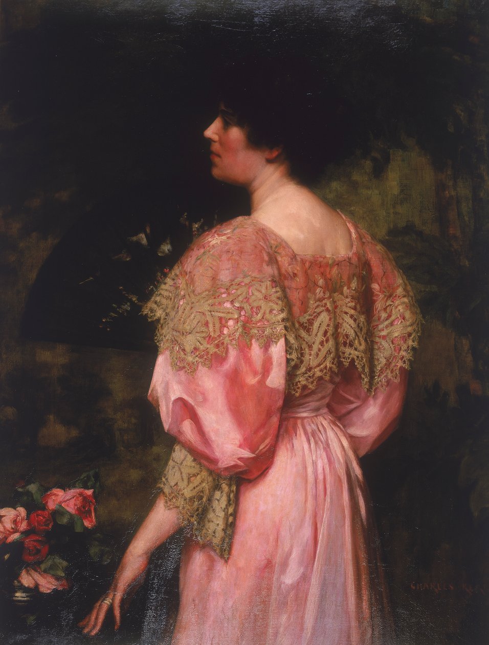 蔷薇色的长袍，吉尔斯小姐》，1896年 作者 查尔斯·HM·克尔