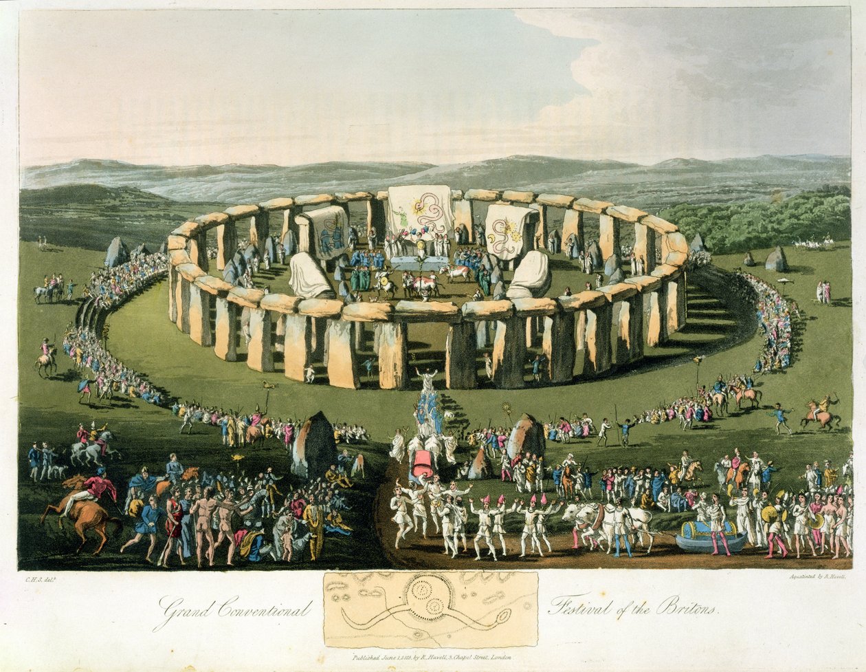 盛大的英国传统节日，aquatinted和pub。作者：Robert Havell（1769-1832）1815（aquatint） 作者 查尔斯·汉密尔顿·史密斯