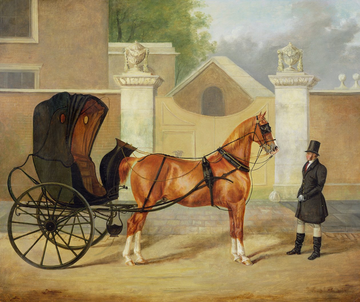 先生们的马车：A Cabriolet，1820-30 作者 查尔斯·汉考克