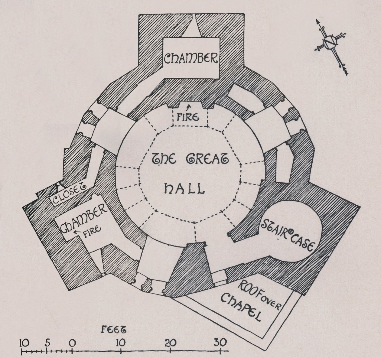 奥福德城堡，萨福克。根据考特利先生的计划，1931年 作者 查尔斯·亨利·伯恩·奎纳尔