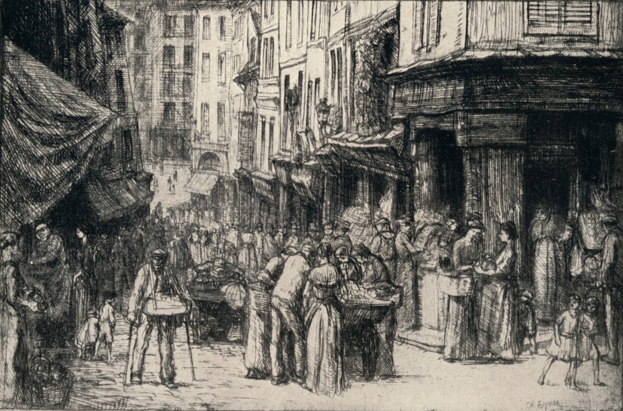 群众，Mouffetard街》，1915年 作者 查尔斯·海曼