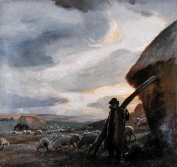 傍晚时分》，约1905年（布面油画） 作者 查尔斯·霍奇·麦基