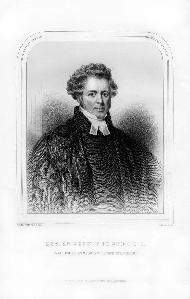 苏格兰牧师安德鲁·汤姆森（Andrew Thomson）牧师，1870年。 作者 查尔斯·霍尔