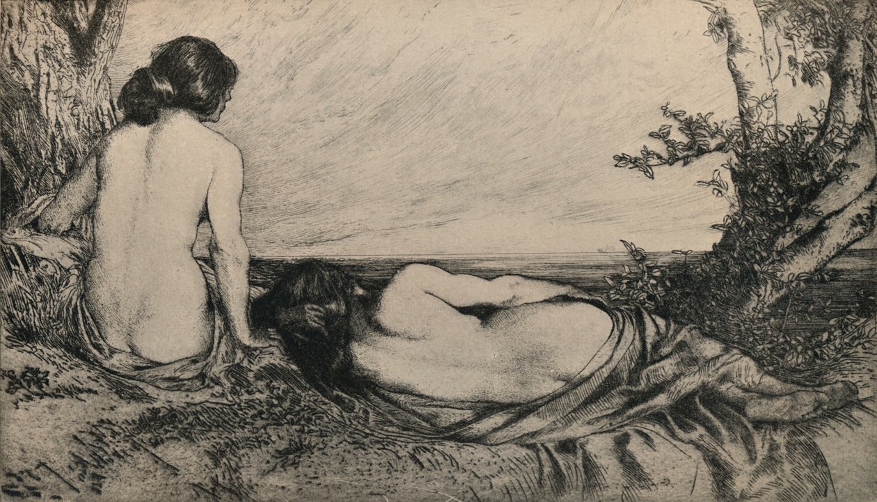 海边的仙女》，1905年 作者 查尔斯·霍尔罗伊德（Charles Holroyd）