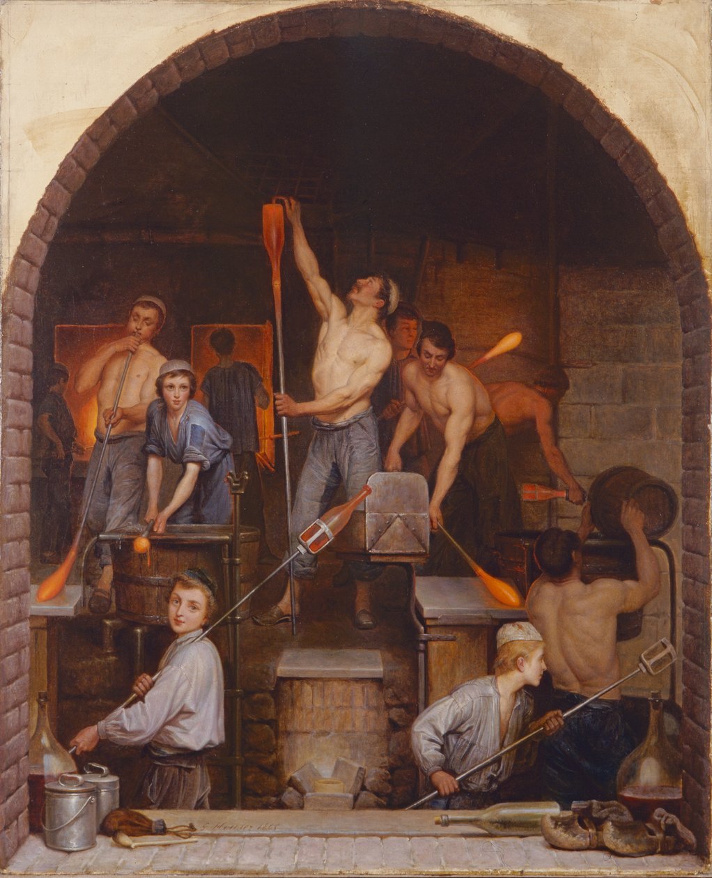 内部的熔炉，1865年 作者 查尔斯·豪斯（Charles Housez）