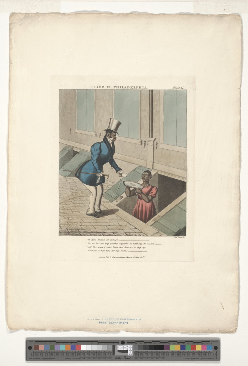 呼吁Mifs Dinah，20号板块11号，改编自费城生活Edward W. Clay（1799-1857） 作者 查尔斯·亨特