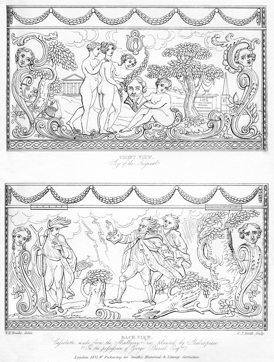 1840年左右，用莎士比亚桑树木材雕刻而成的卡索莱特 作者 查尔斯·史密斯