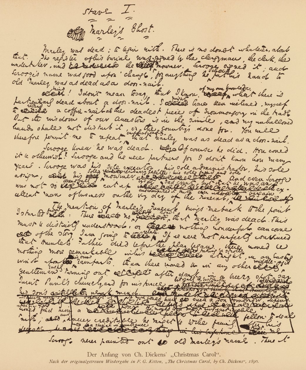 查尔斯-狄更斯的《圣诞颂歌》手稿（平版） 作者 查尔斯·约翰·霍芬·狄更斯