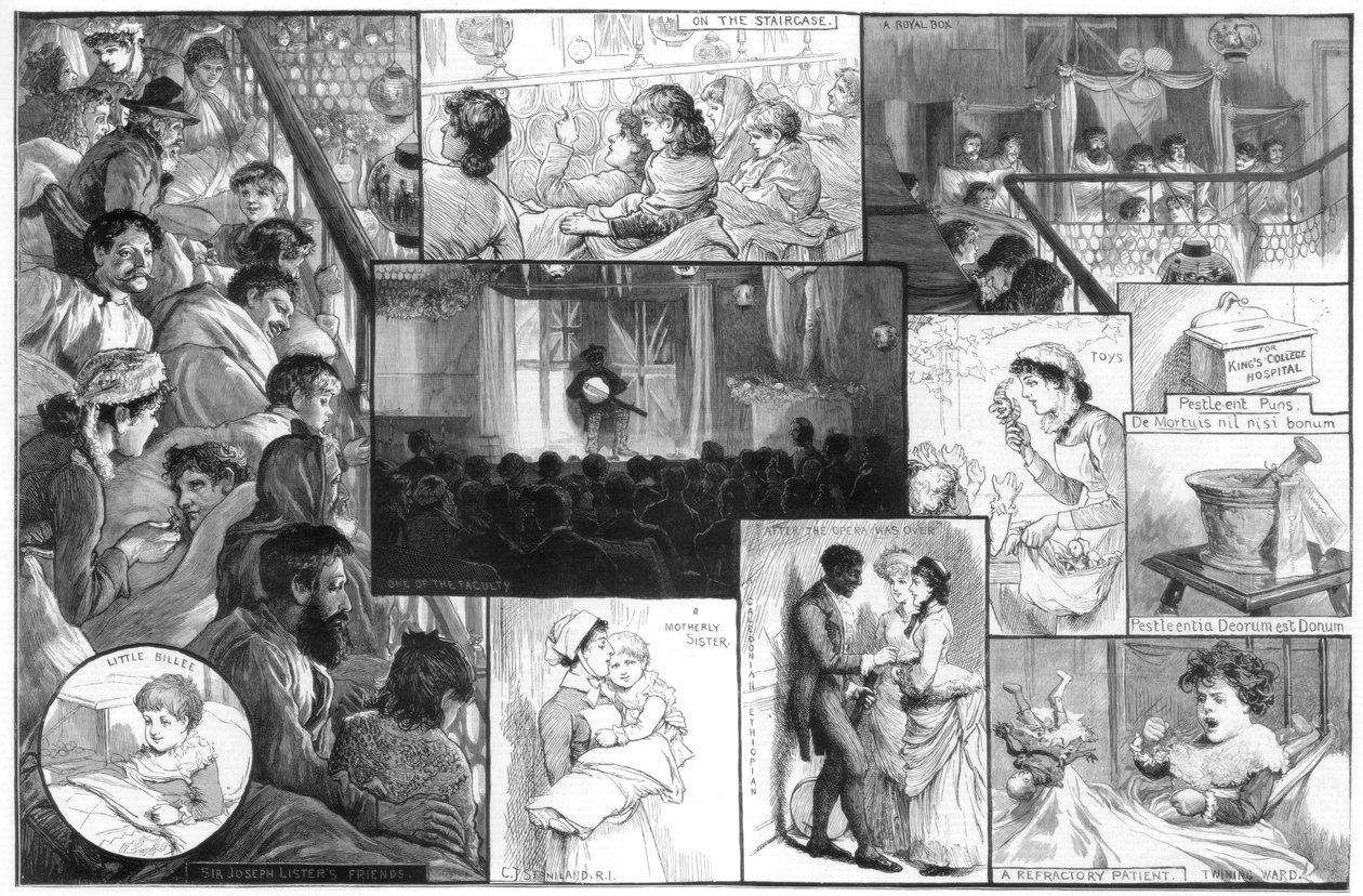 1885年，国王学院医院的娱乐活动。 作者 查尔斯·约瑟夫·斯坦尼兰
