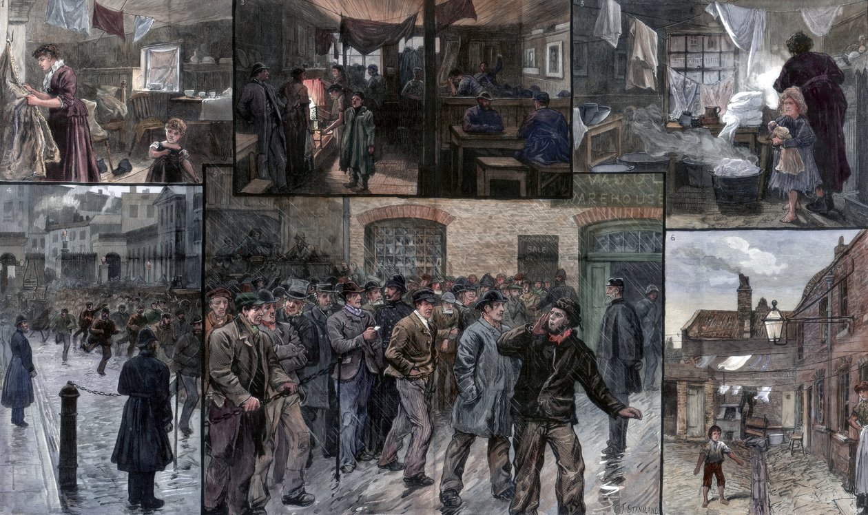 伦敦东区的苦难，1886年。 作者 查尔斯·约瑟夫·斯坦尼兰
