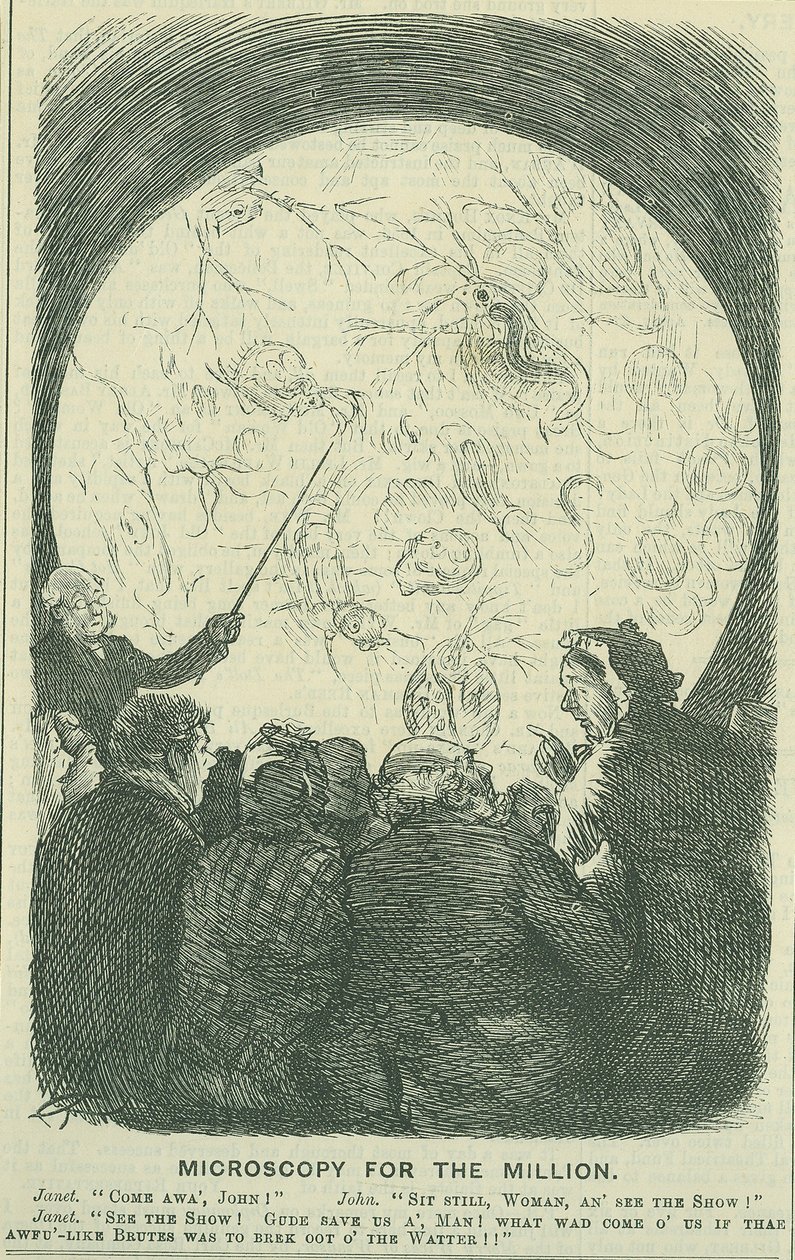 百万人的显微镜》。1878年（雕版画 作者 查尔斯·基恩