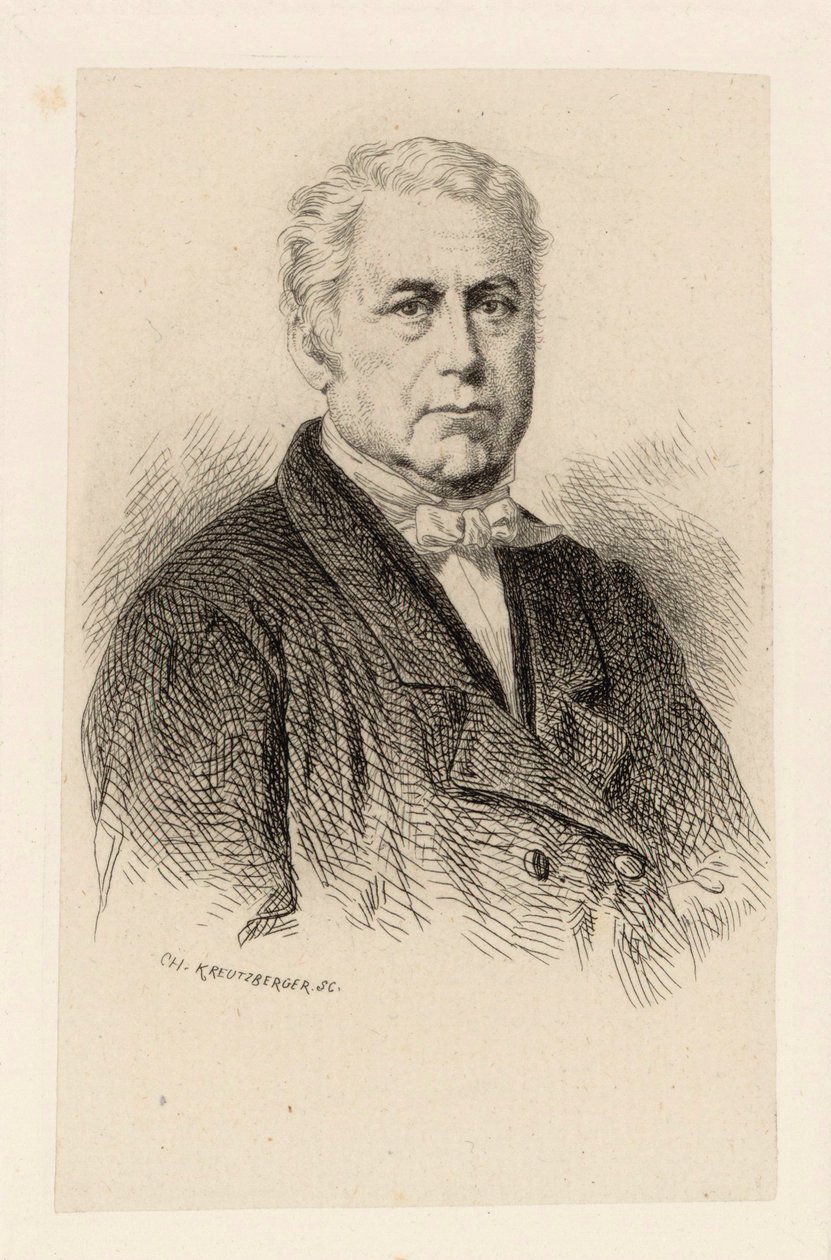 作曲家威廉·基尔（Wilhelm Kienzl）肖像1857-1941。 作者 查尔斯·克罗伊茨贝格