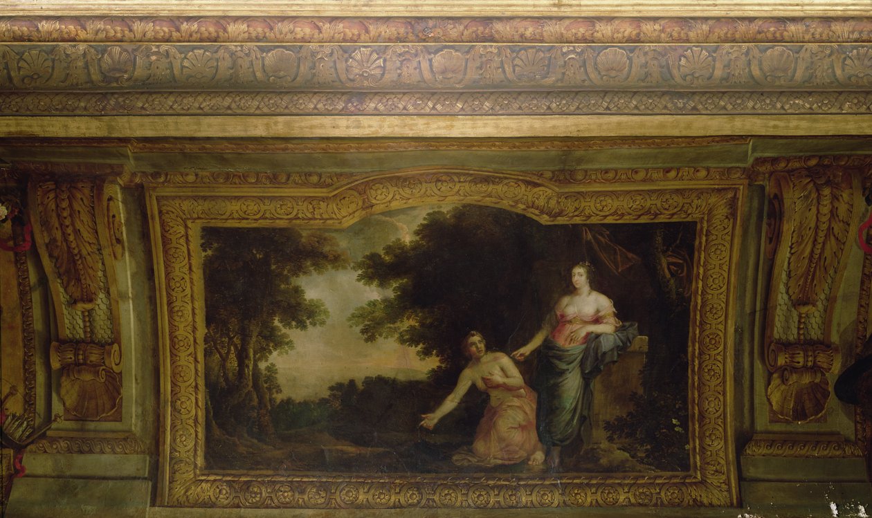 HôtelLaRivière酒店的天花板（Psyche和Venus的细节），1653年 作者 查尔斯·勒布朗