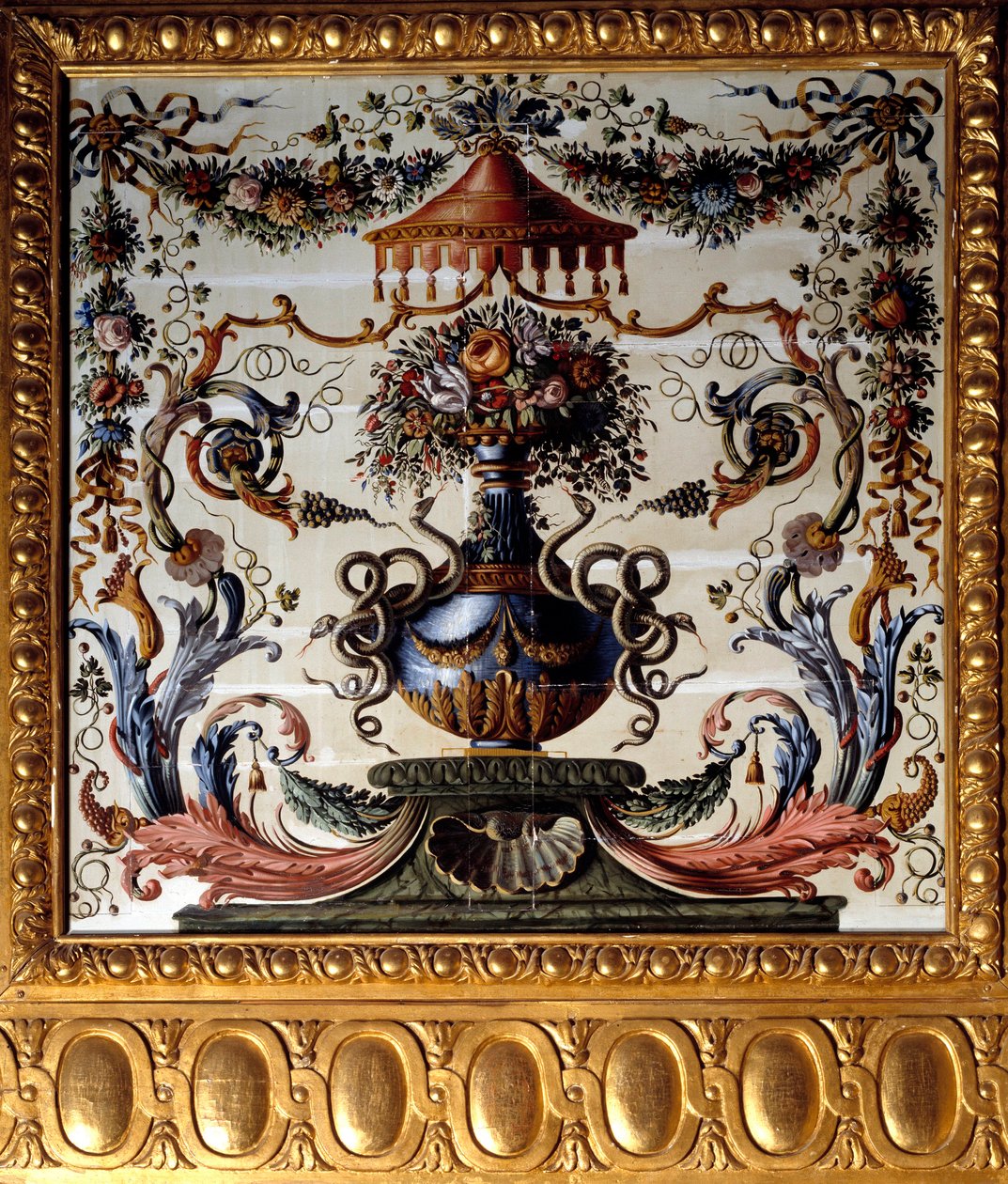 沃克斯勒维松特城堡（Vaux-le-Vicomte）餐厅的装饰板。查尔斯-勒布伦（Le Brun）（1619-1690）的画作，1656年塞纳河和马恩河畔的沃克斯-勒维孔特城堡。 作者 查尔斯·勒布朗