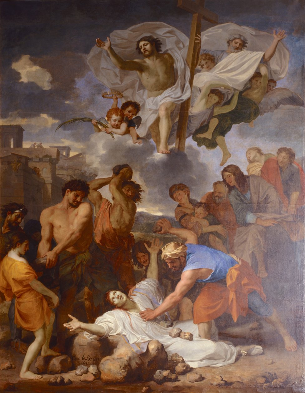 法语: Le Martyre de saint Étienne 查尔斯-勒布伦的 La Lapidation de saint Étienne 作者 查尔斯·勒布朗