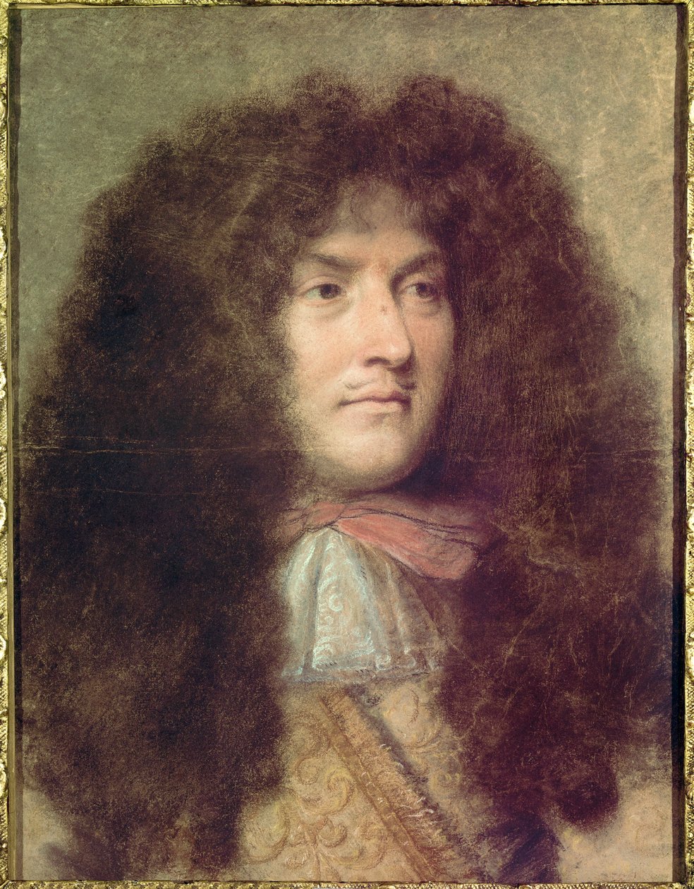 路易十四 (1638 - 1715) 年轻时的肖像。 查尔斯·勒布伦 (Le Brun) (1619-1690) 的作品 作者 查尔斯·勒布朗