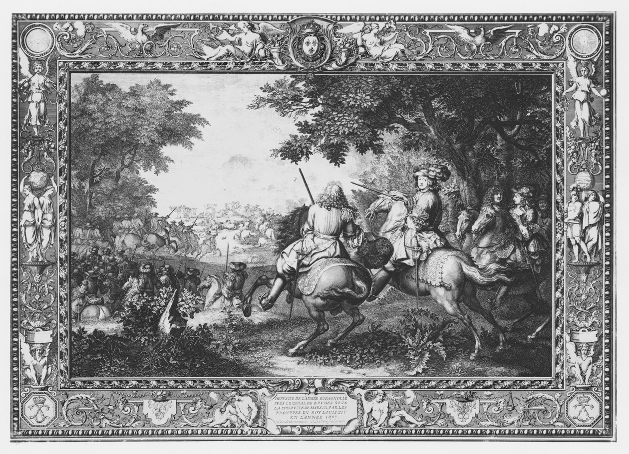 Tenure&39;国王的历史&39;，Marsin的失败计数，由Sebastien Le Clerc（1673-1714）1680刻 作者 查尔斯·勒布朗